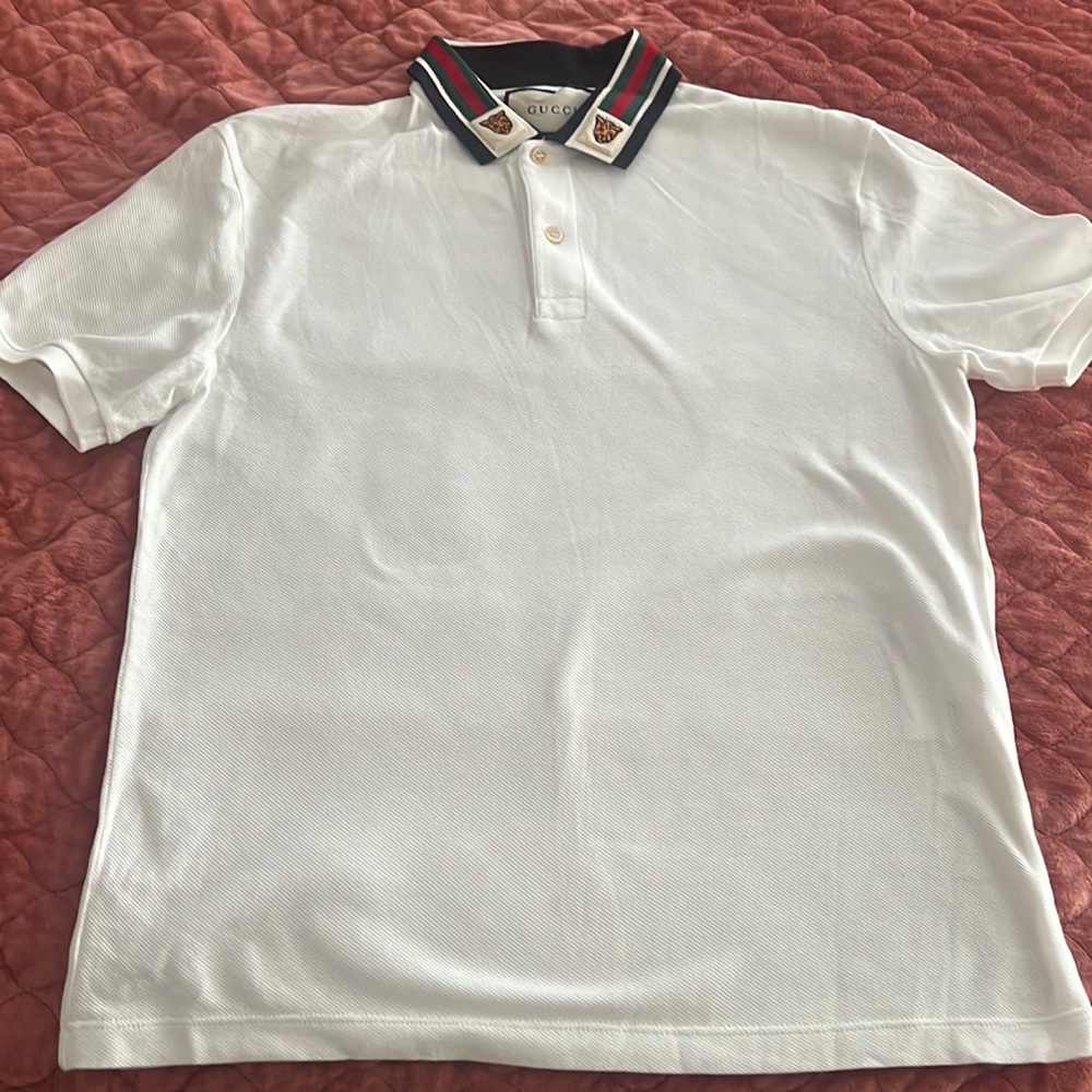 Authentic Gucci Tiger stripe Polo shirt